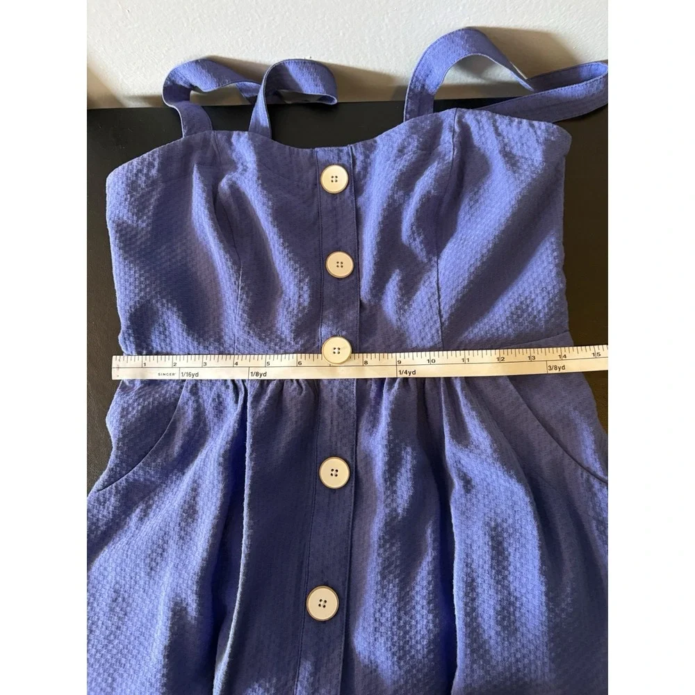Anthropologie Purple Button-Front Midi Dress - Picture 9 of 10